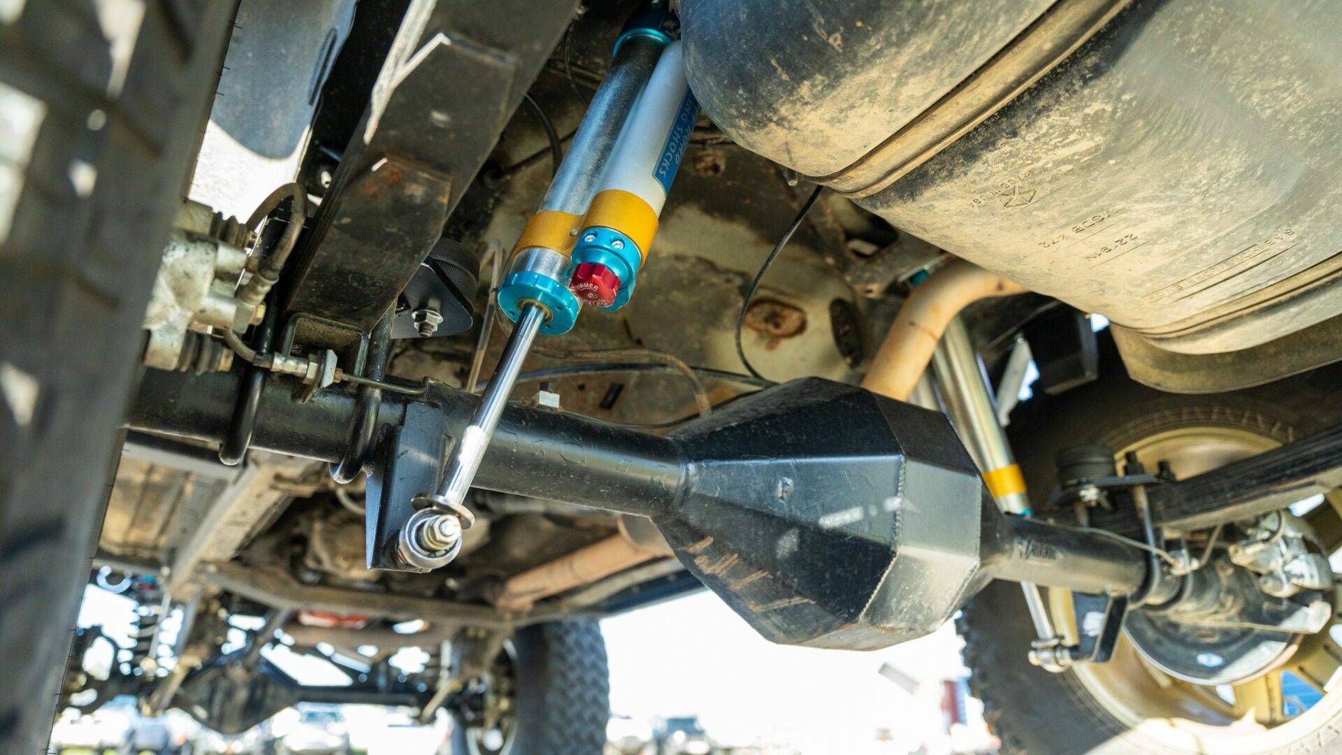 Jeep rear suspension with King shocks