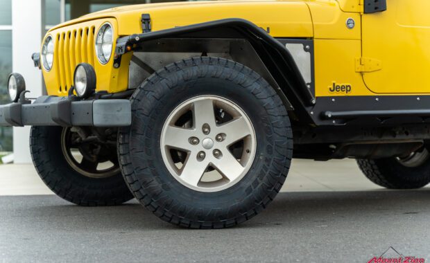 2006 Jeep Wrangler Unlimited in Solar Yellow wheel and tire