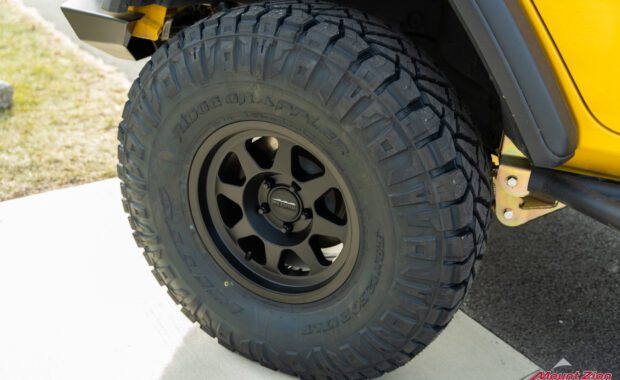 Rear wheel and tire close up Method Bead Grip Wheel and Nitto Ridge Grappler 38 inch tire