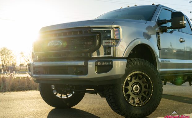 Carli E-Venture Lifted 2022 For F-350 Super Duty front close up beauty shot