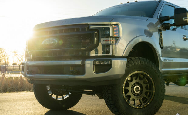 Carli E-Venture Lifted 2022 For F-350 Super Duty front close up beauty shot
