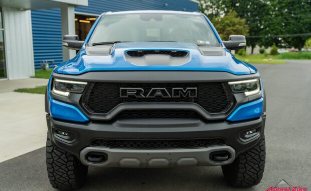 Blue Ram 1500 TRX front grille