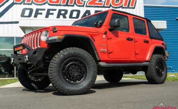 2018 Jeep Wrangler Unlimited Sahara in Red at Mount Zion Off-Road