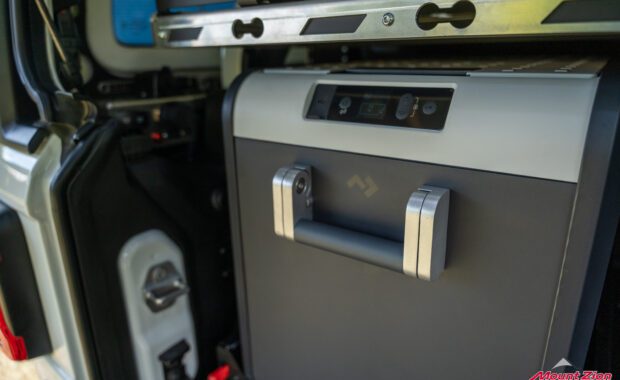 Dometic cooler in jeep