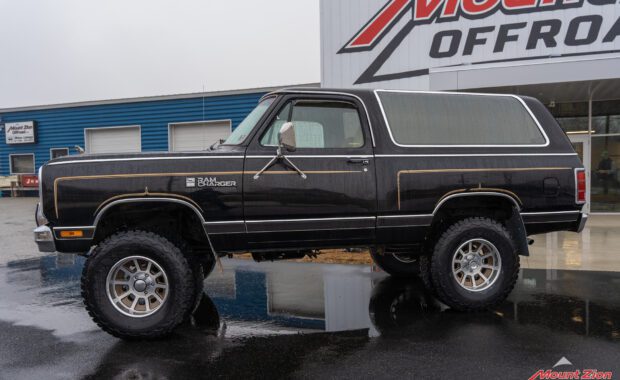 Black with Gold Stripping 1985 dodge ram charger BFgoodrich tire