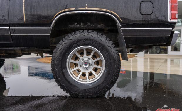 Black with Gold Stripping 1985 dodge ram charger rear driver side BFgoodrich tire