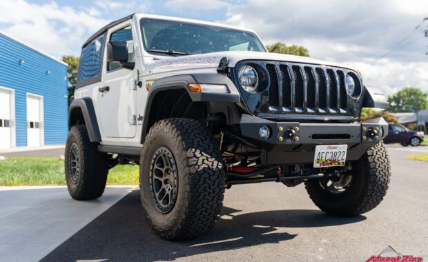 2021 jeep wrangler rubicon with bumper, wheels and tires