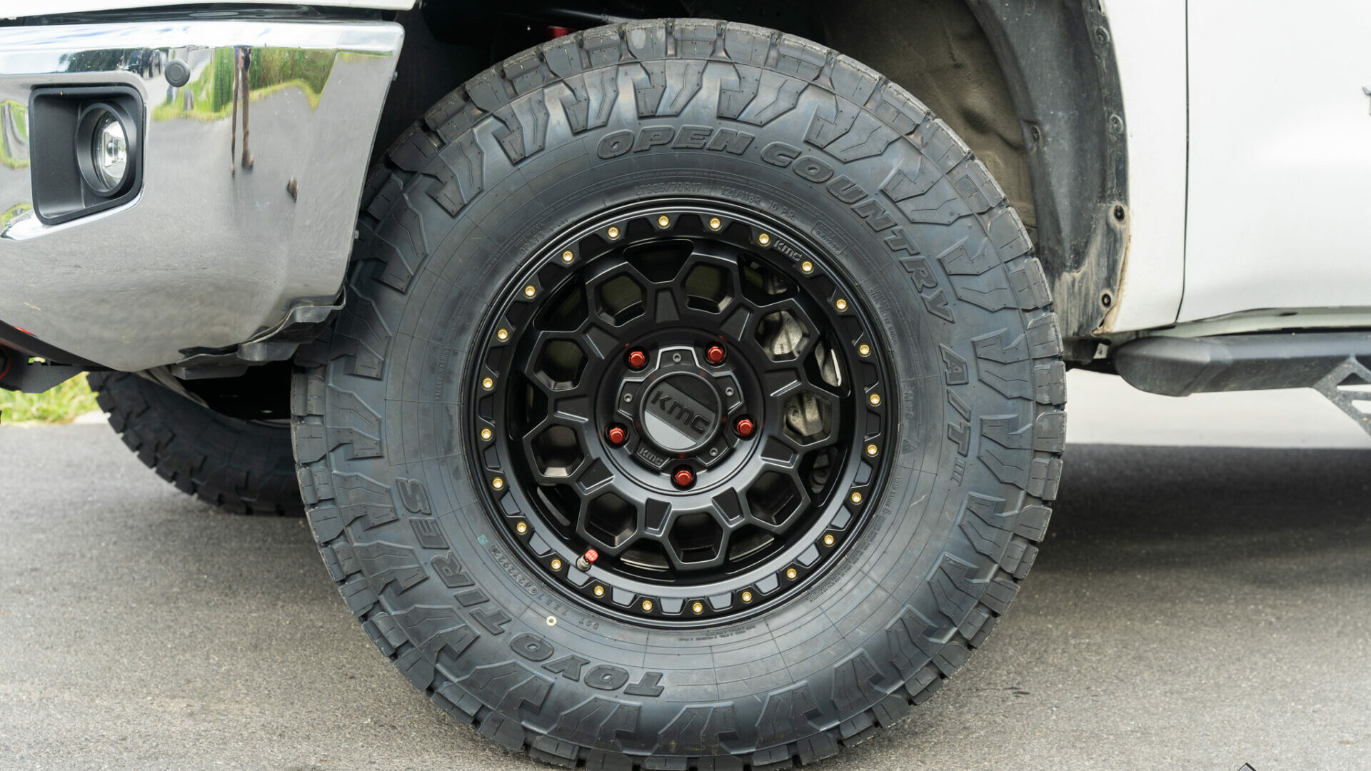 KMC wheels with toyo open country tires
