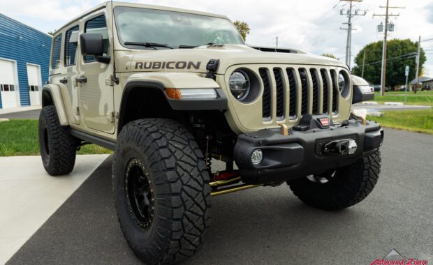 2022 Jeep Wrangler Unlimited Rubicon 392 with Innov8 Racing G500 Beadlock 17x9 and Nitto Ridge Grappler 38x12.50R17 front passenger side