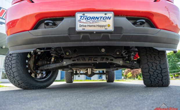 Rough country suspension installed on Red 2017 Chevy silverado 1500