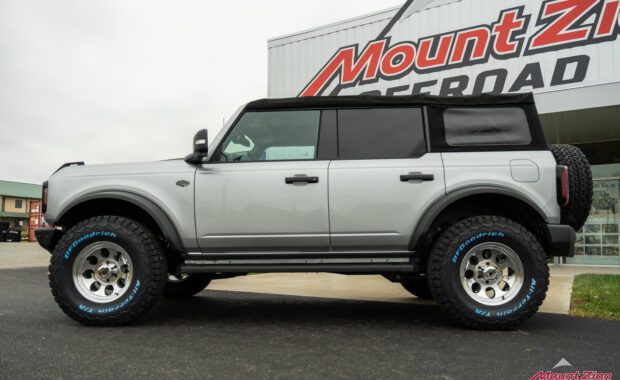 Ford Bronco Soft top with BFG Tires driver side at mount zion offroad