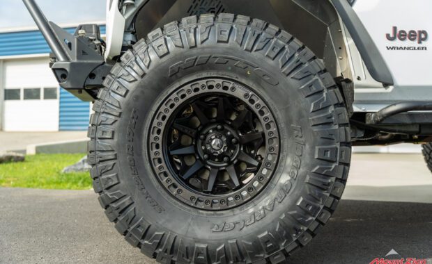 2022 wrangler rubicon on fuel wheels and nitto tires with front bumper push bar