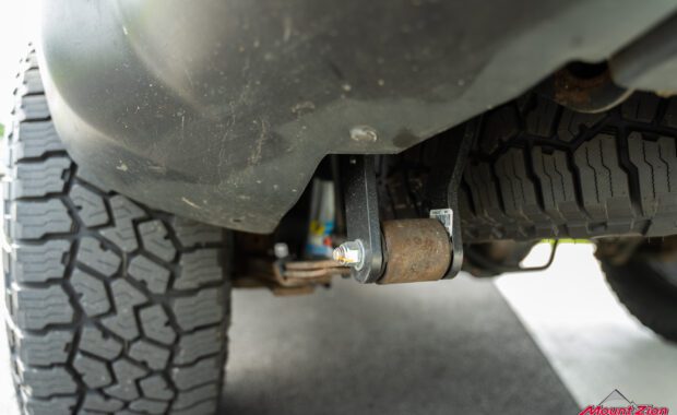 2011 Nissan Xterra with bilstein suspension underside view