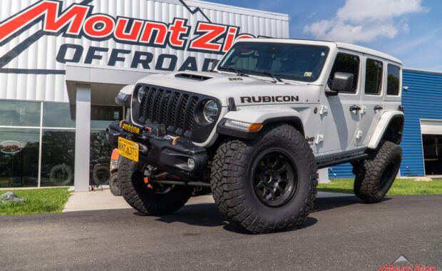 white 2022 jeep wrangler at mount zion offroad front driver side at mount zion offroad