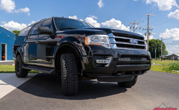 Black 2017 Ford Expedition with Bilstein suspension