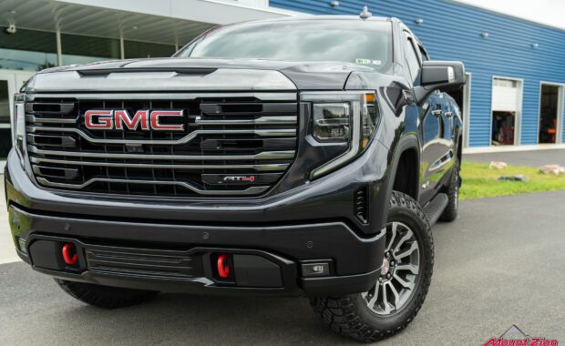 Readylift UCA and Rancho suspension on 2022 gmc sierra 1500 AT4 front driver side view
