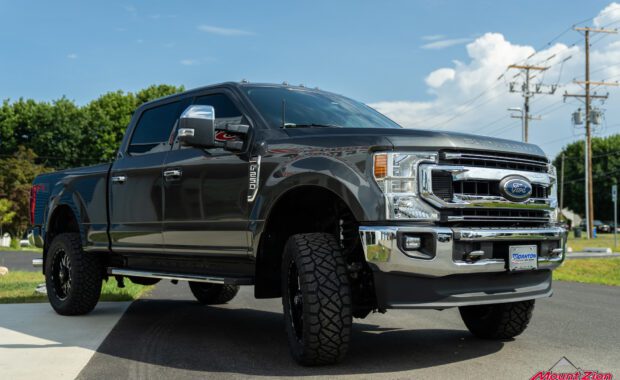 2020 ford F250 Superduty lifted Fox suspension with TIS wheels and Nitto Tires built by Mount Zion Offroad
