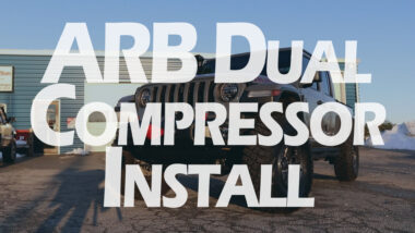 ARB dual Compressor install Youtube thumbnail with grey jeep gladiator rubicon