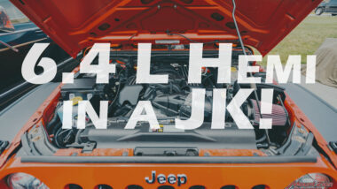 6.4L Hemi in a JK youtube thumb with orange jeep engine bay