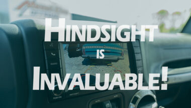 Hindsight is invaluable youtube thumbnail with Jeep entertainment system