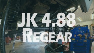 JK 4.88 Regear featuring blue point tool box and JK gears exposed