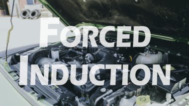 Forced Induction YouTube thumbnail featuring green jeep engine bay