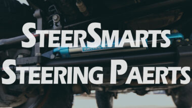 Steer Smarts steering parts YouTube thumbnail showing steering stabilizer