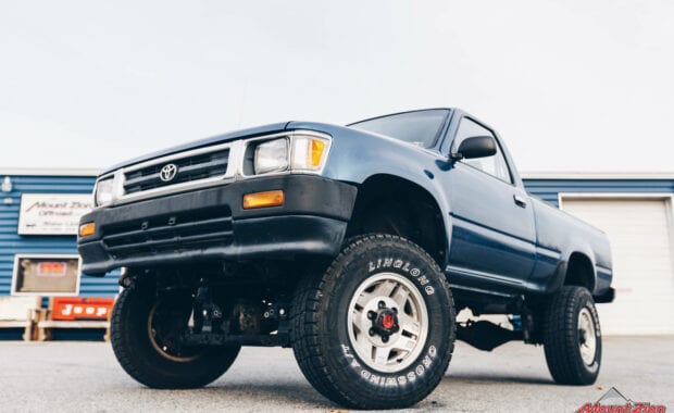 Blue 95 toyota pickup with 5