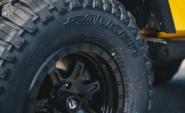 close up on falken tires