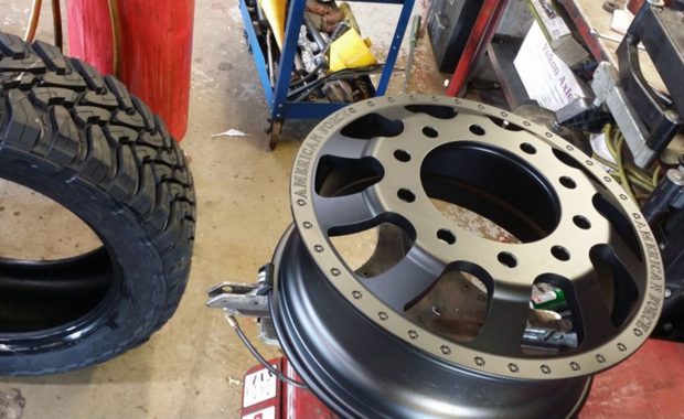 wheel and tire in shop