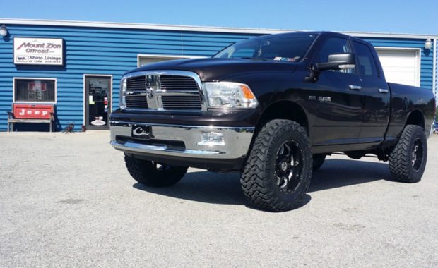 Dodge Ram leveled with upgraded wheels and tires