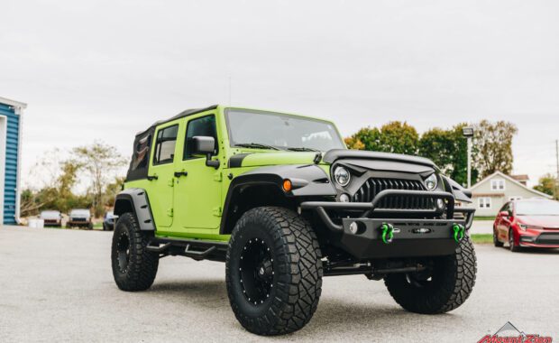 2016 lime green wrangler with 1.25