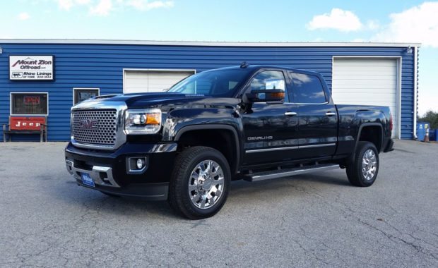 Black GMC Denali HD before being lifted with Fuel Wheels