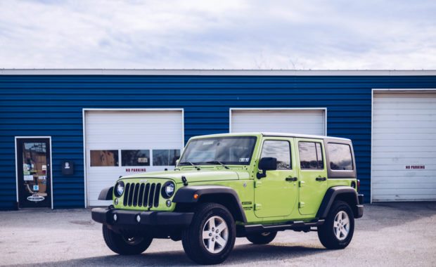 Green 2017 Jeep Wrangler Stock