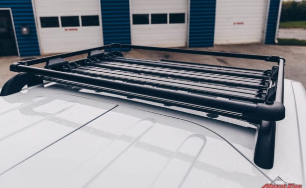 roof rack on white jeep