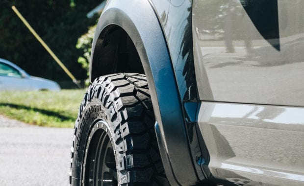 ford raptor front driver side Nitto tire