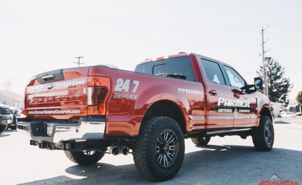 Red 2020 F250 with 1.5