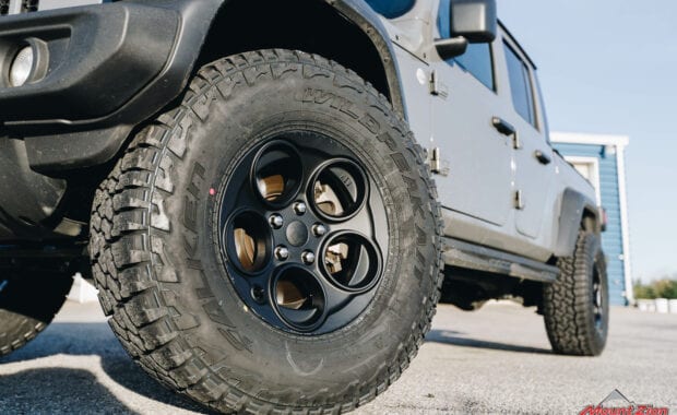 AEV Savegre II Wheels and FALKEN LT315/70R17/10 121/118S FAL WILDPEAK A/T3W RBL tires
