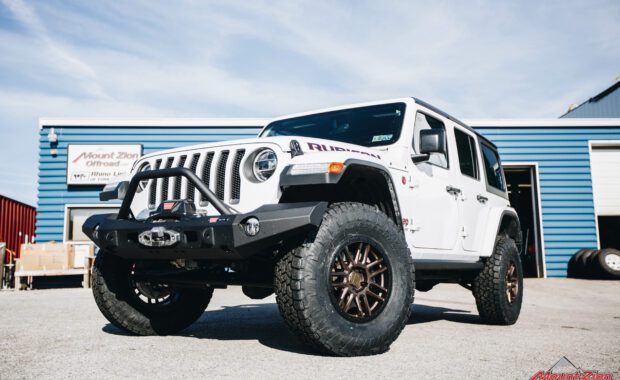 White Jeep Front Side View