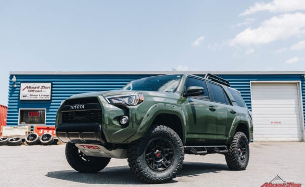 Green 2020 Toyota 4Runner TRD Pro at mount zion off-road
